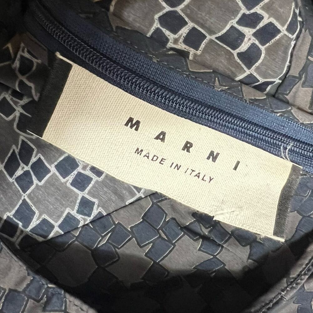 Marni printed poplin sheath dress with pocket Sz 42 - Picture 3 of 7